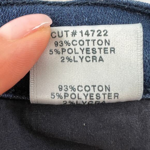 J BRAND Blue Cotton Blend Polka-Dot Mid-Rise Aerial Skinny Cropped Jeans Size 28 - Picture 9 of 11